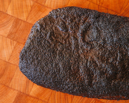 Half of a whole smoked brisket